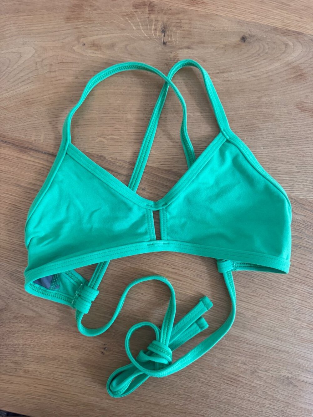 Jolyn Vent Bikini Top — Green | XS